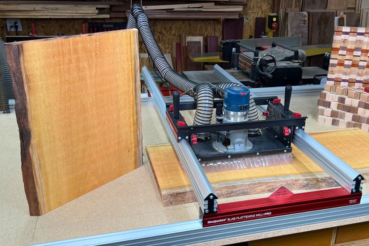 The Perfect Garage-Workshop Setup for Flattening Slabs