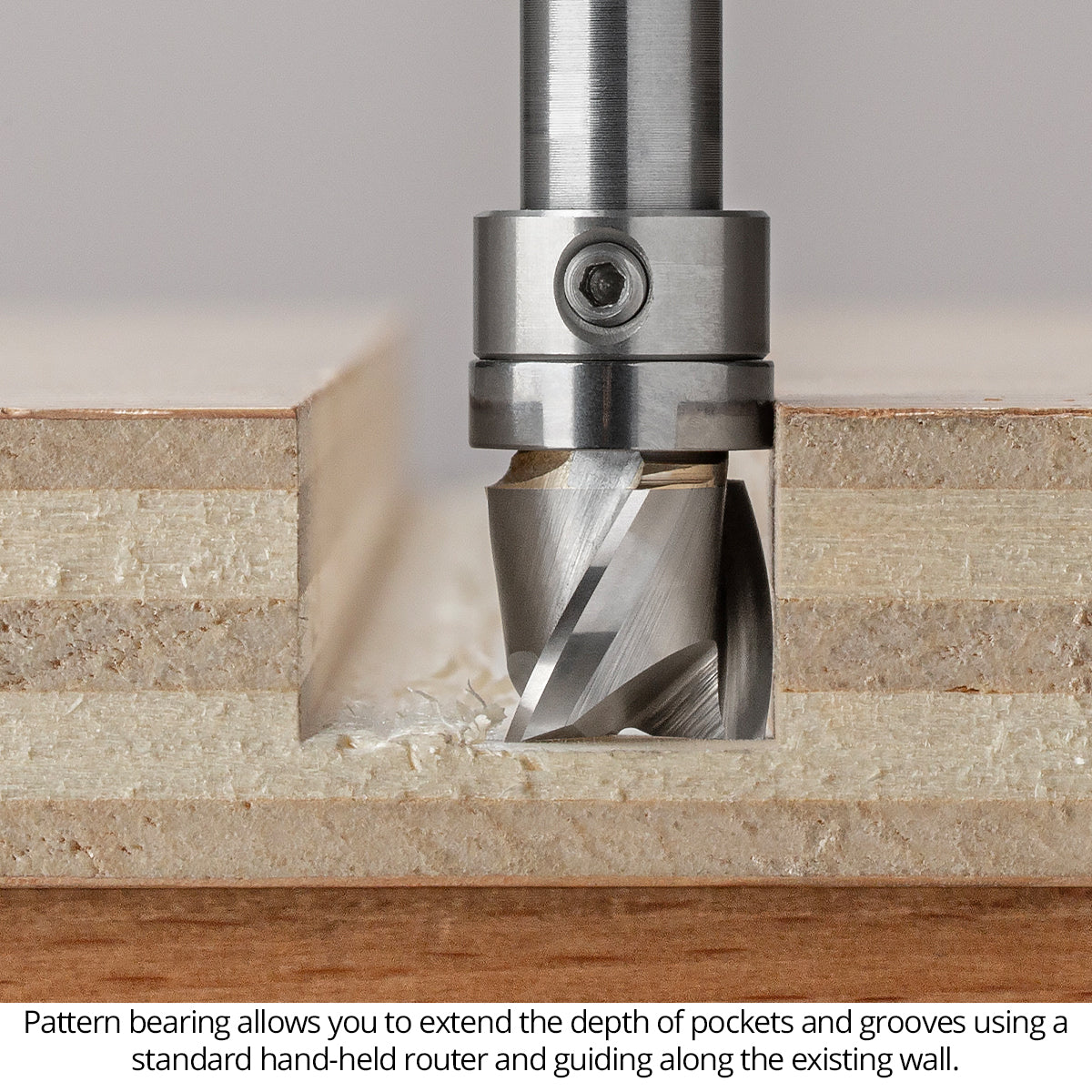 Clearing Pattern Router Bits - Carbide Head - 8MM Shank