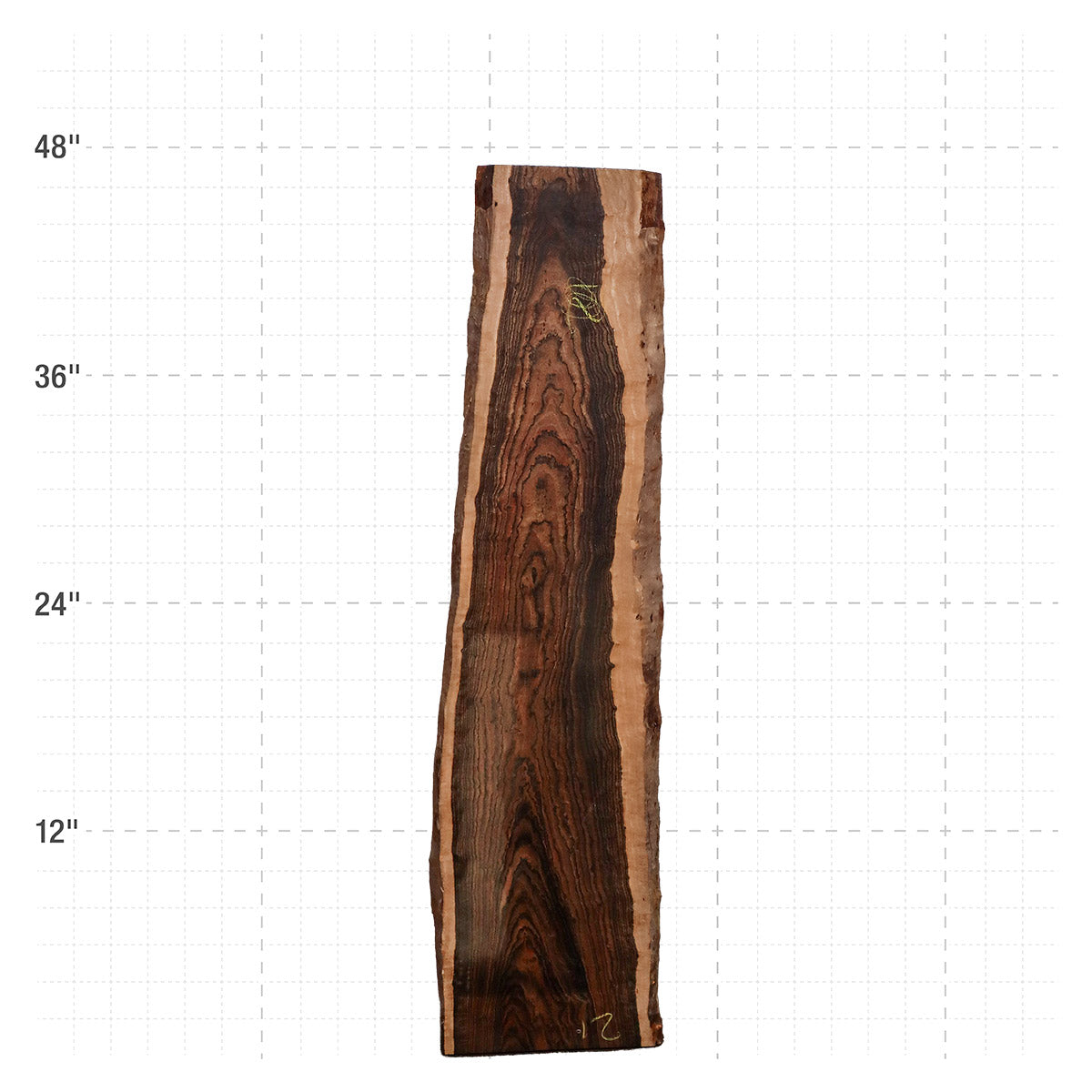 Bocote Live Edge Slabs - 45" x 10.75" x 1.25" - BC-21-A