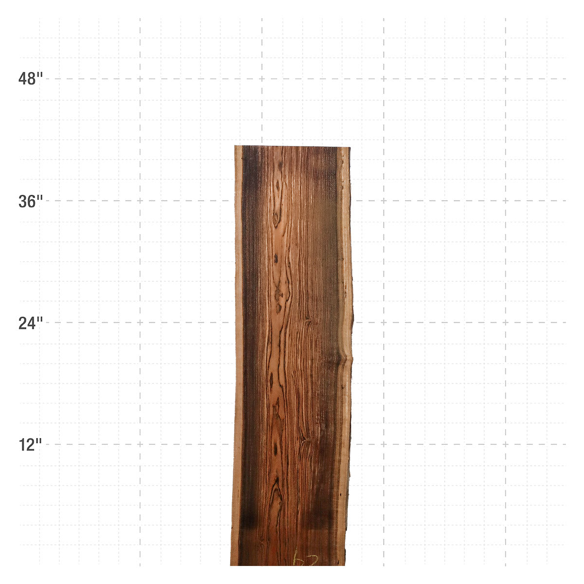 Bocote Live Edge Slabs - 40" x 11" x 1.25" - BC-24-A