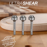 Juice Groove Router Bits - Flat Bottom - Carbide Tipped - 2-Flute