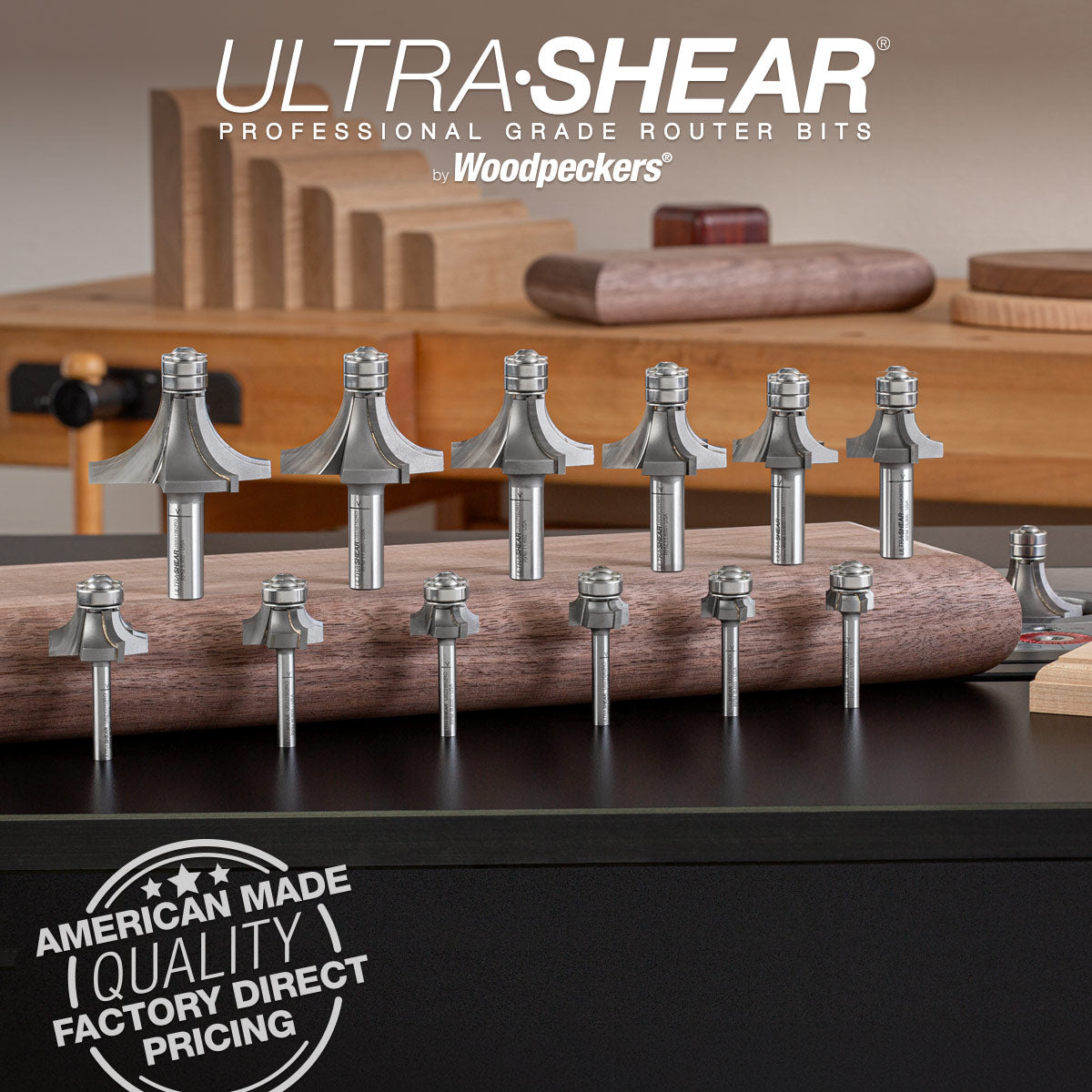 Roundover Router Bits - Carbide Tipped - 3 Flute