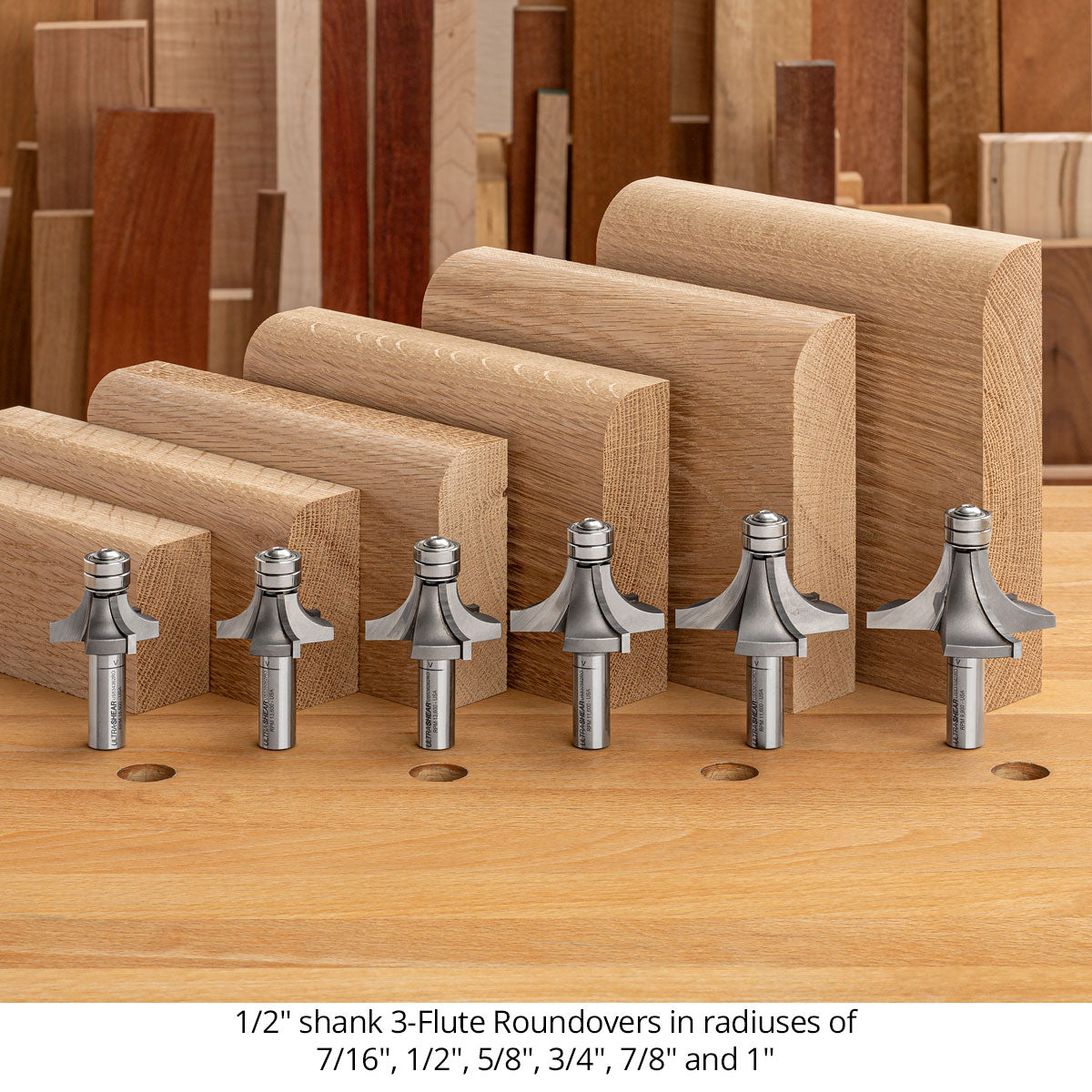 Roundover Router Bits - Carbide Tipped - 3 Flute