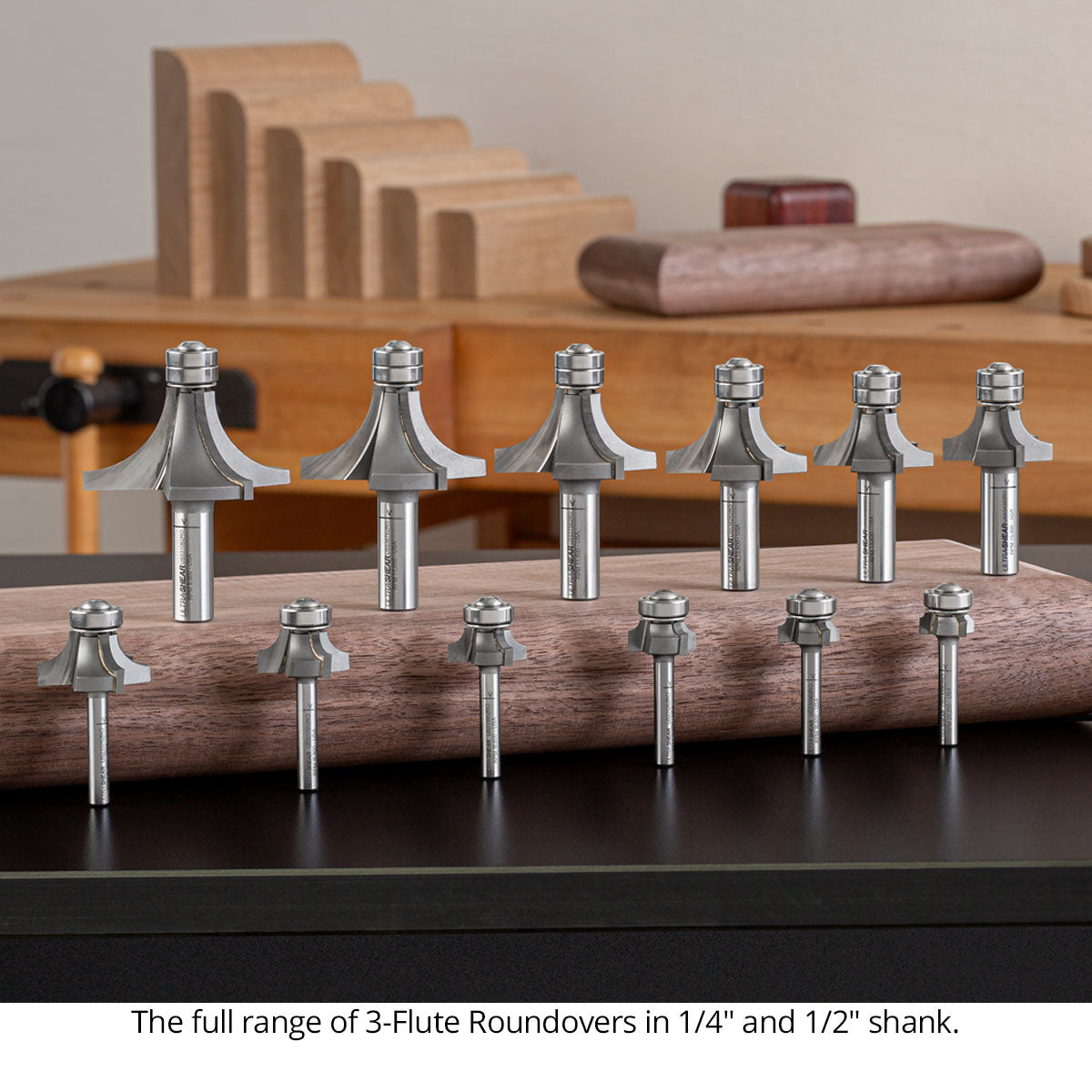 Roundover Router Bits - Carbide Tipped - 3 Flute