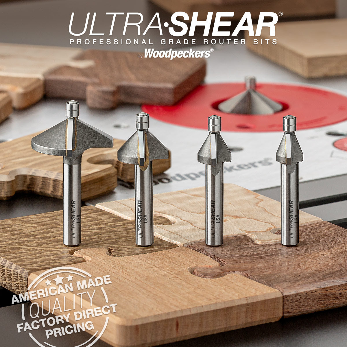 Carbide Tipped Micro-Bearing Chamfer Bit, 1/4" Shank Open Box