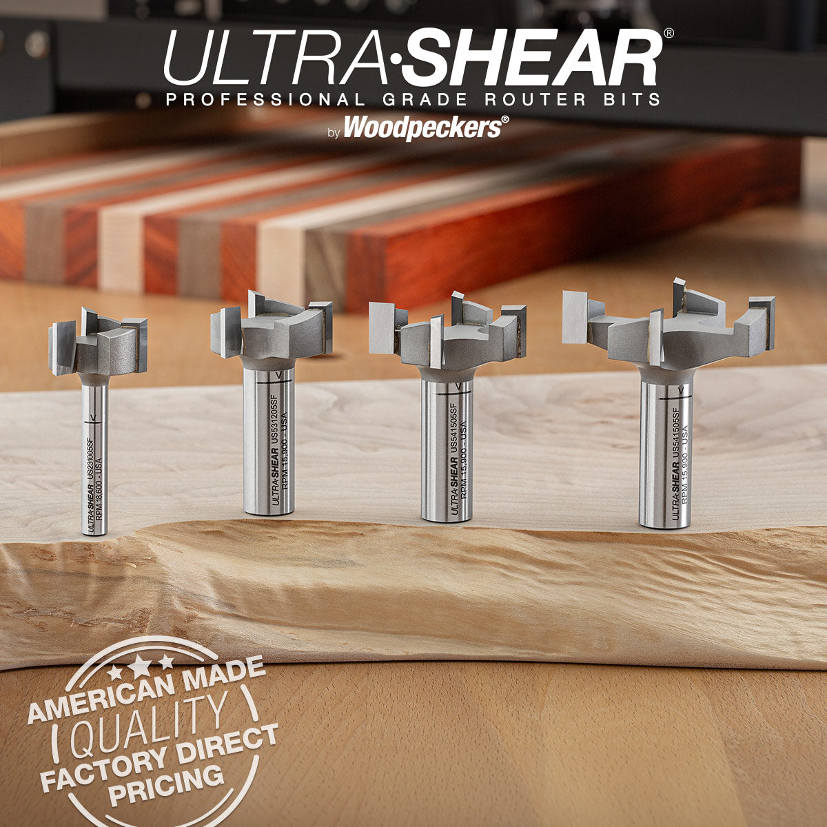 Spoilboard Router Bits - Carbide Tipped