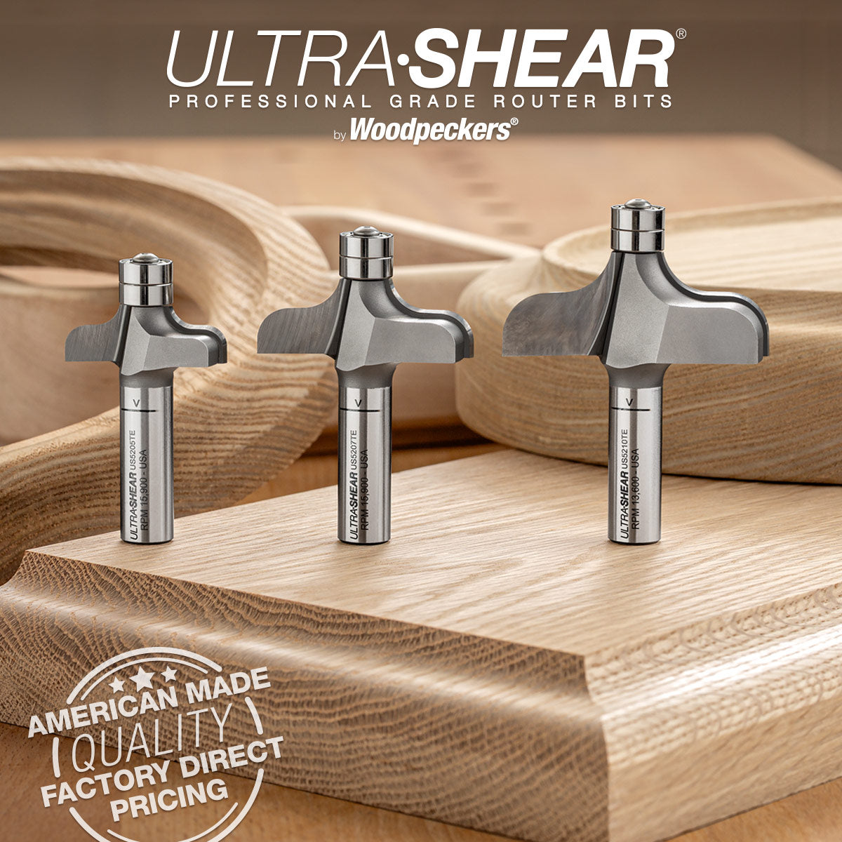 Table Edge Ogee Router Bits - Carbide Tipped - 2 Flute