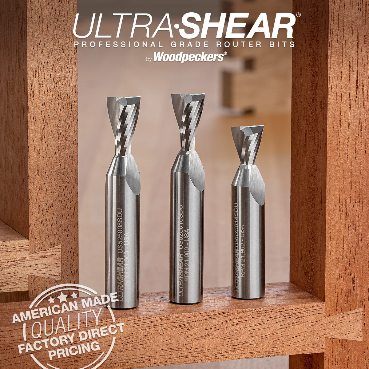 Dovetail Router Bits - 1/2 Shank - Solid Carbide