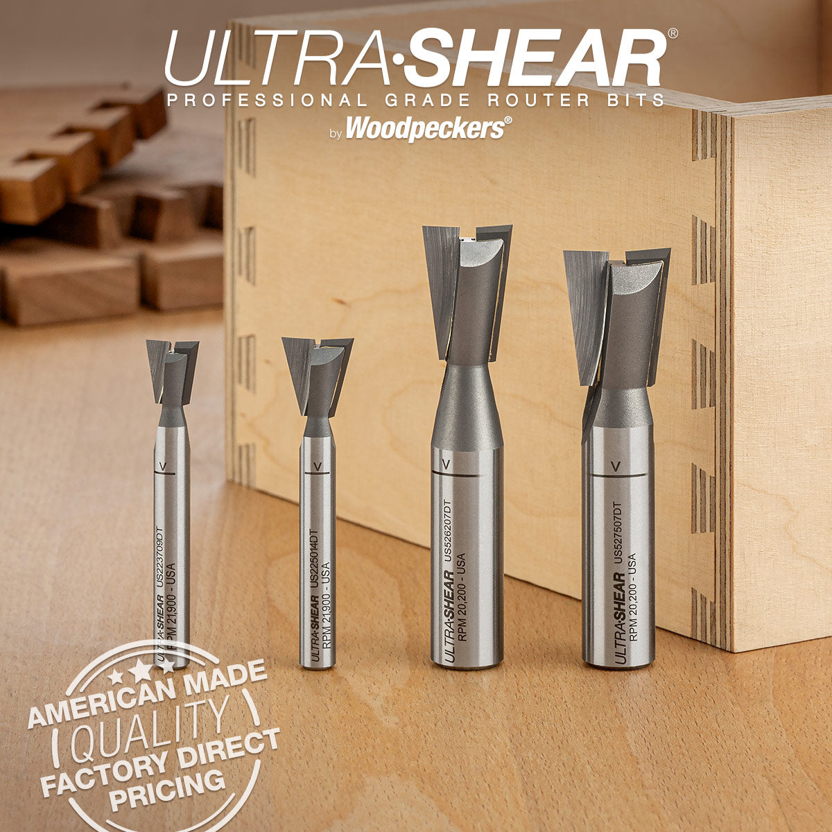 Dovetail Router Bits - Carbide Tipped