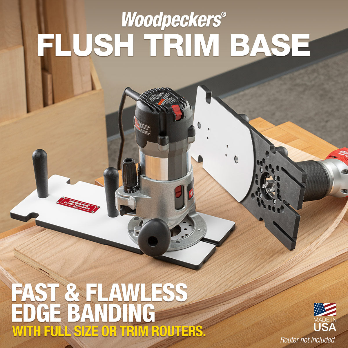 Flush Trim Base for Compact and Mid-Size Routers