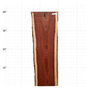 Granadillo Live Edge Slab - 48" x 15" x 1.25" - GD-18-A