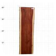 Granadillo Live Edge Slab - 48" x 14" x 1.25" - GD-7-A