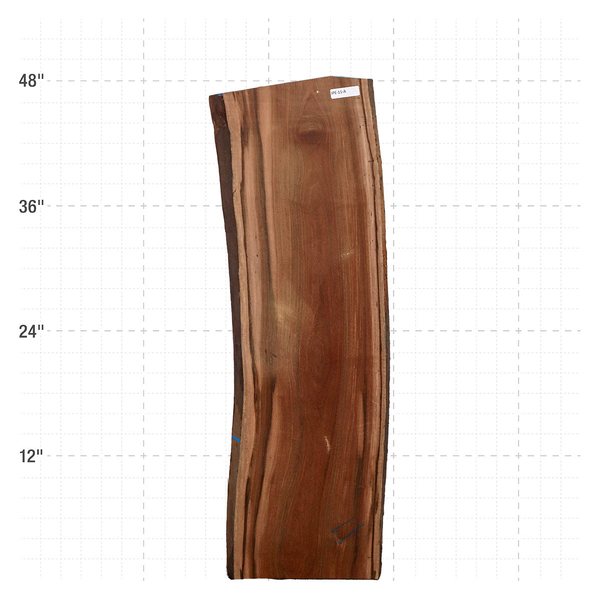 Ipe Live Edge Slab - 48" x 14.25" x 1.25" - IPE-11-A