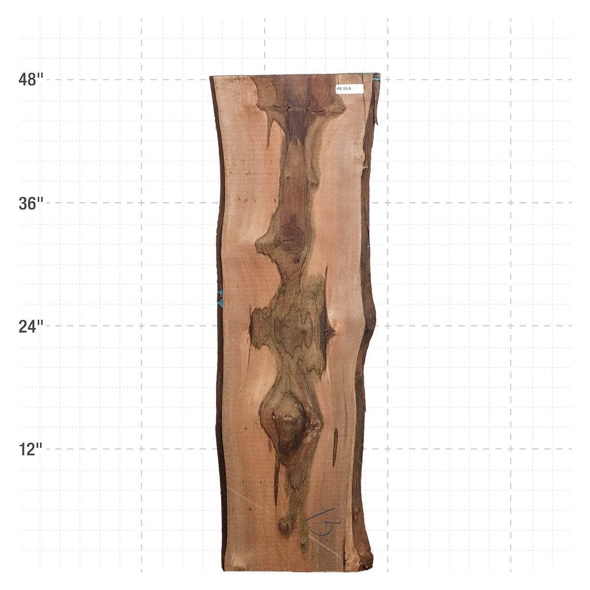 Ipe Live Edge Slab - 48" x 14.5" x 1.25" - IPE-13-A