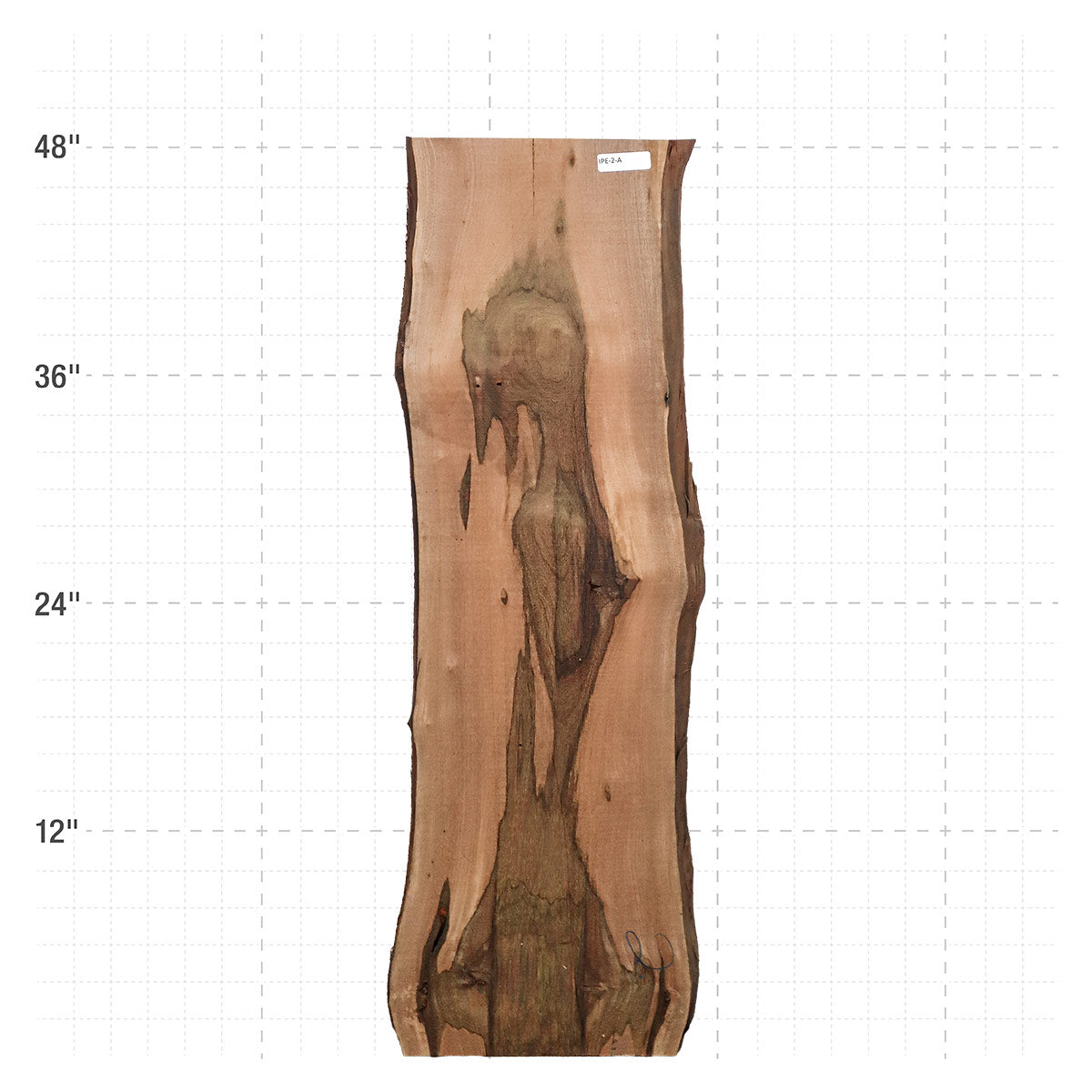 Ipe Live Edge Slab - 48" x 13.5" x 1.25" - IPE-2-A