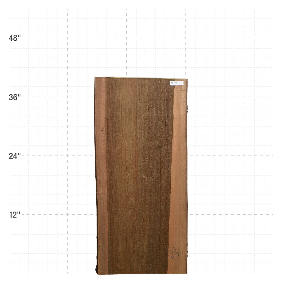 Ipe Live Edge Slab - 40" x 18" x 1.25" - IPE-32-A