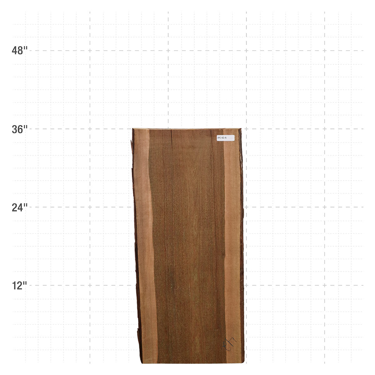 Ipe Live Edge Slab - 36" x 16" x 1.25" - IPE-42-A