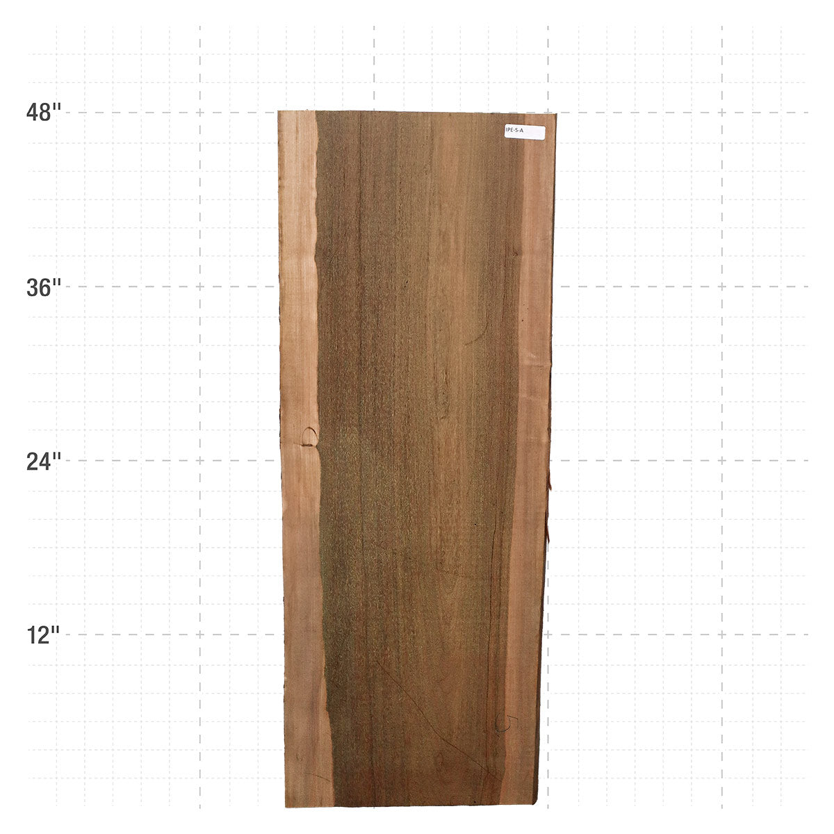 Ipe Live Edge Slab - 48" x 18" x 1.25" - IPE-5-A