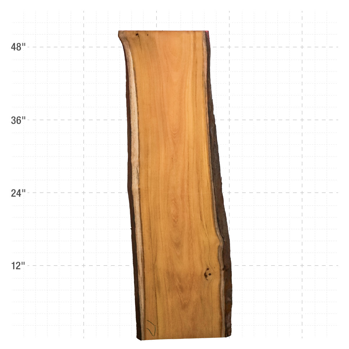 Osage Orange Live Edge Slabs - 49" x 14" x 1.25" - OO-17-A