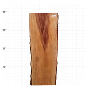 Rosa Peroba Live Edge Slab - 48" x 17" x 1.25" - RP-2-A