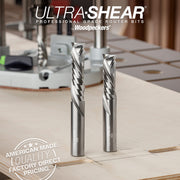 Compression CNC Router Bits - 1/2 Shank - Solid Carbide - 2 Flute