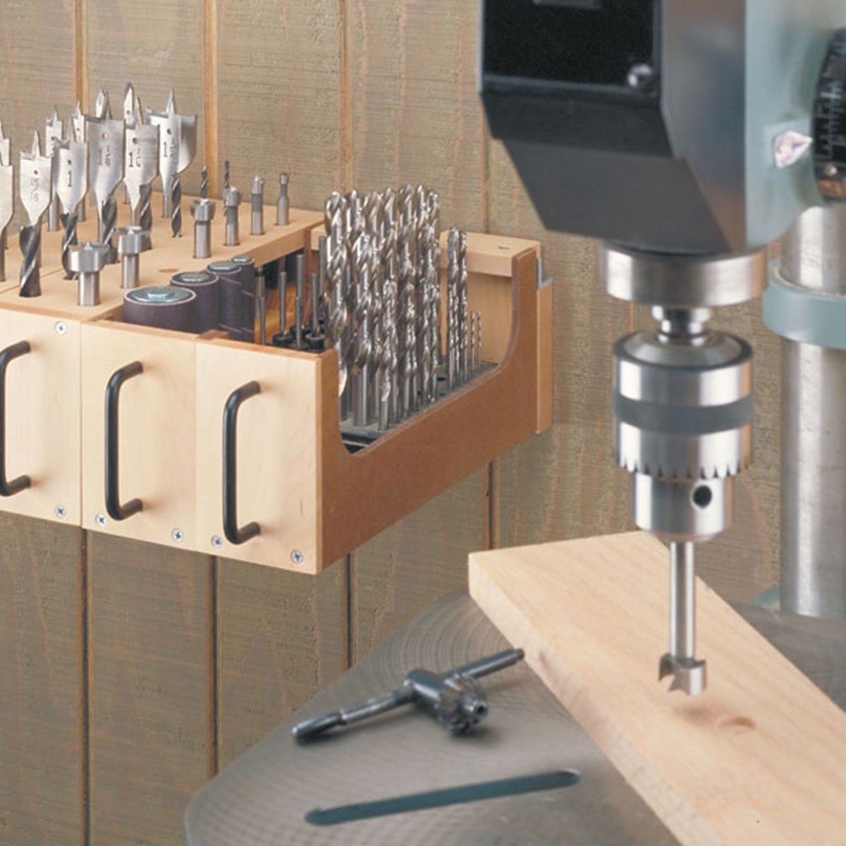 Woodsmith Drill Bit Storage Plan