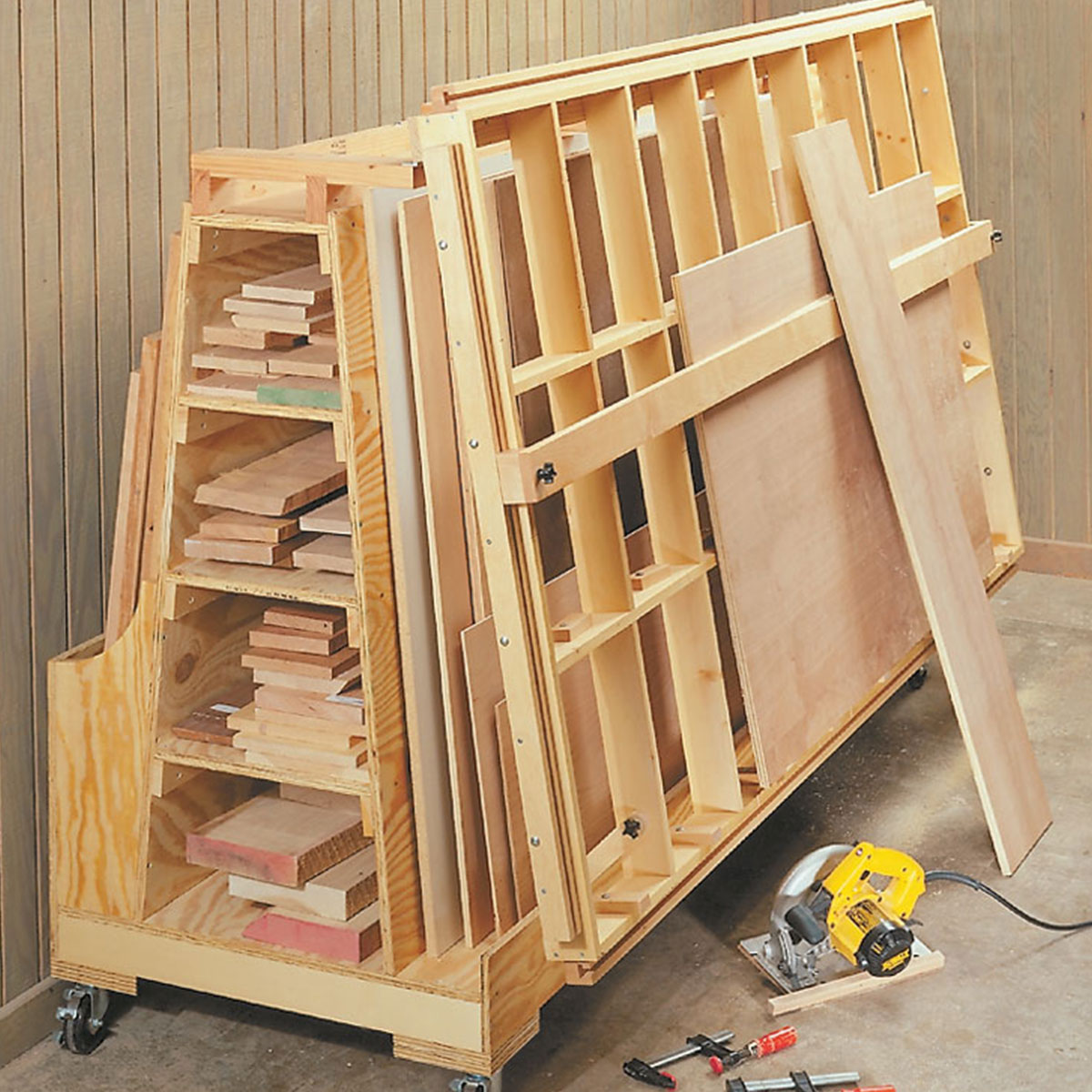 Woodsmith Roll-Around Lumber Cart Plan