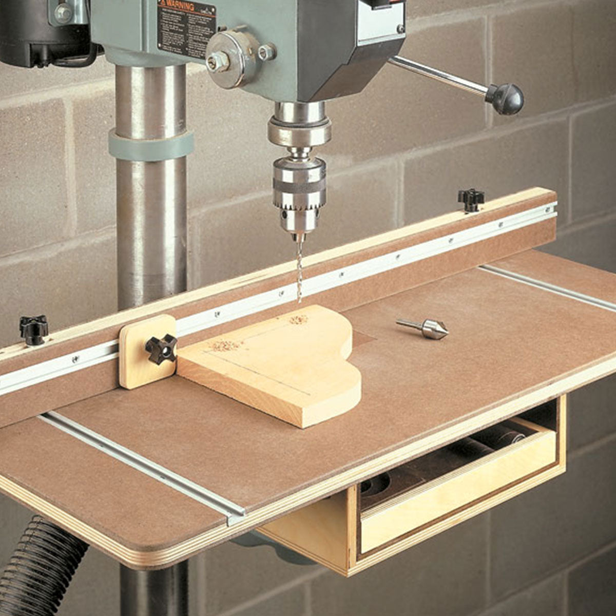 Woodsmith Drill Press Table With Storage Plan