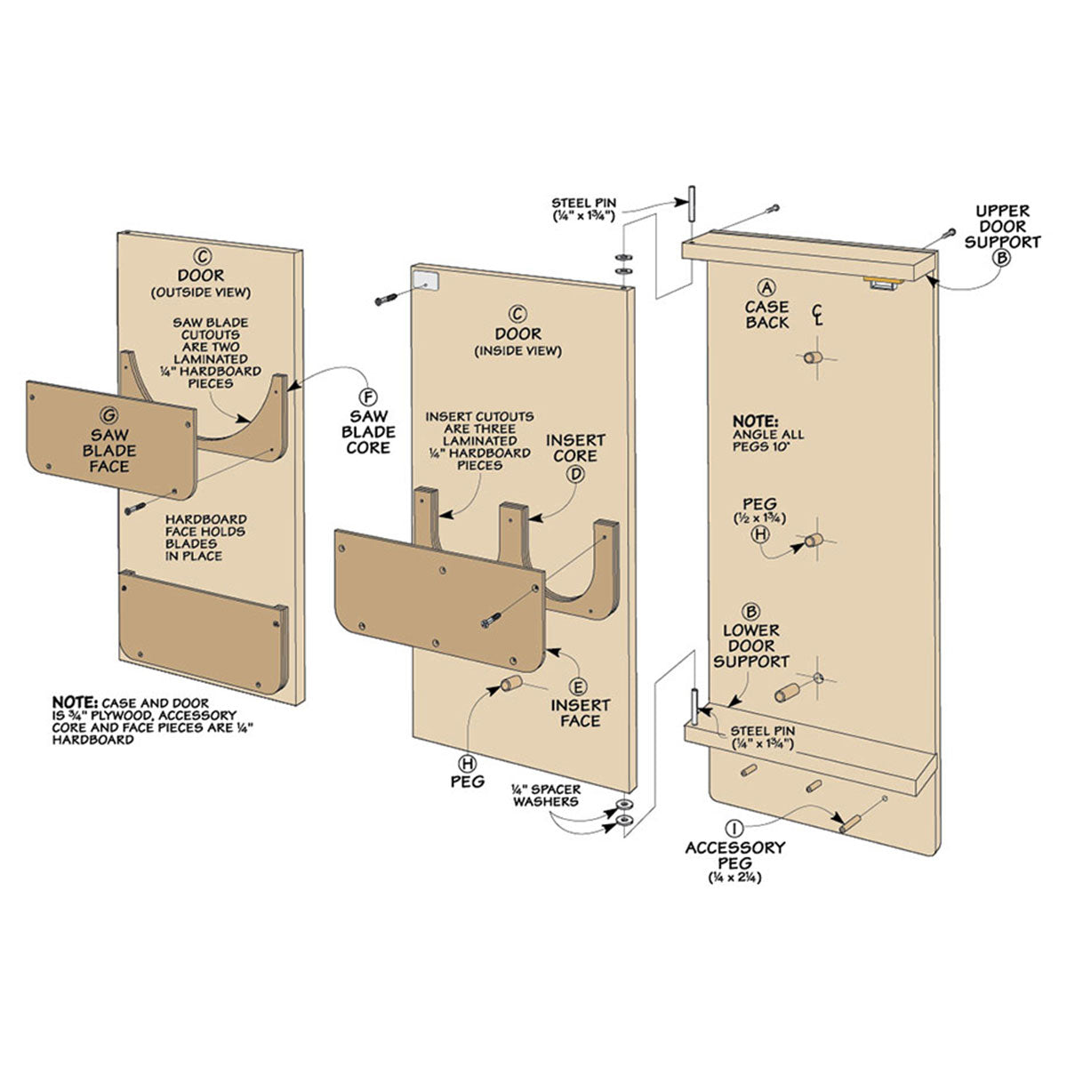 Woodsmith Table Saw Accessory Rack Plan