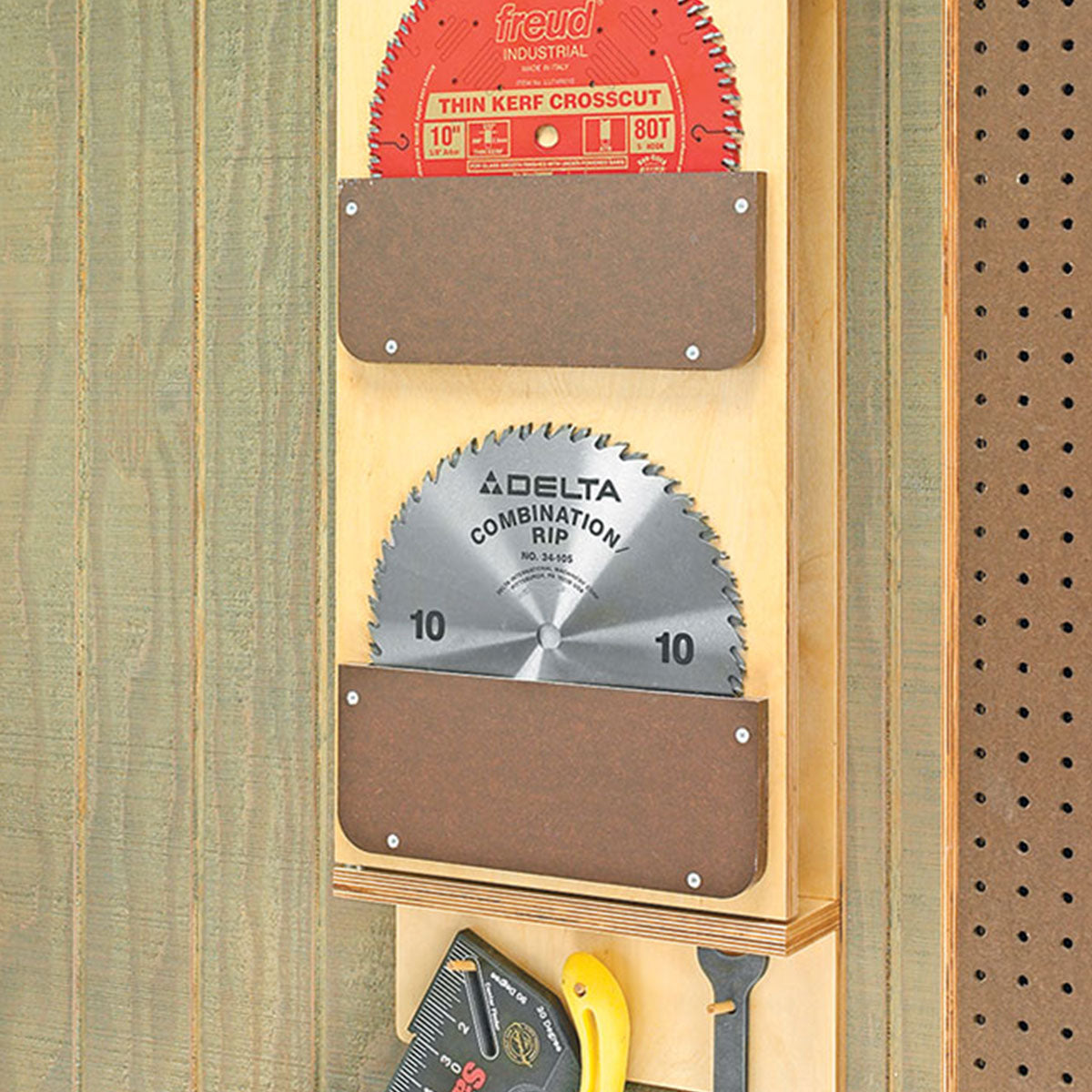 Woodsmith Table Saw Accessory Rack Plan