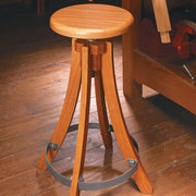 Woodsmith Swivel Shop Stool Standard Plan & Premium Shop Drawings