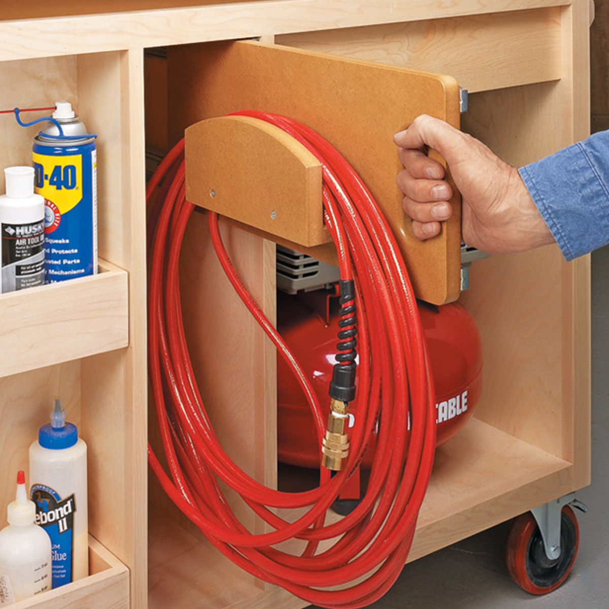 Woodsmith Mobile Air Tool Station Standard Plan & Premium Shop Drawings