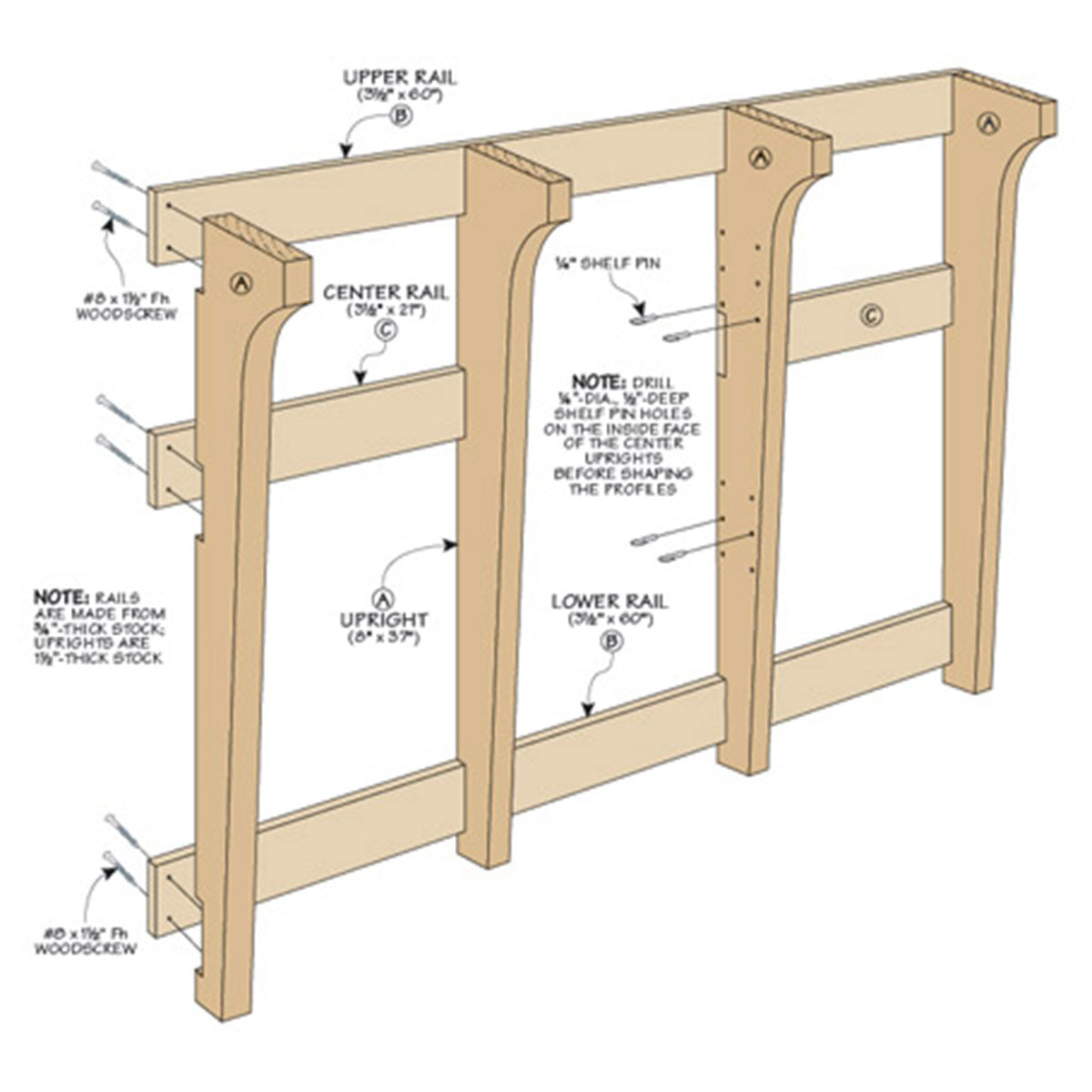 Woodsmith Wall-Mounted Tool Rack Plan