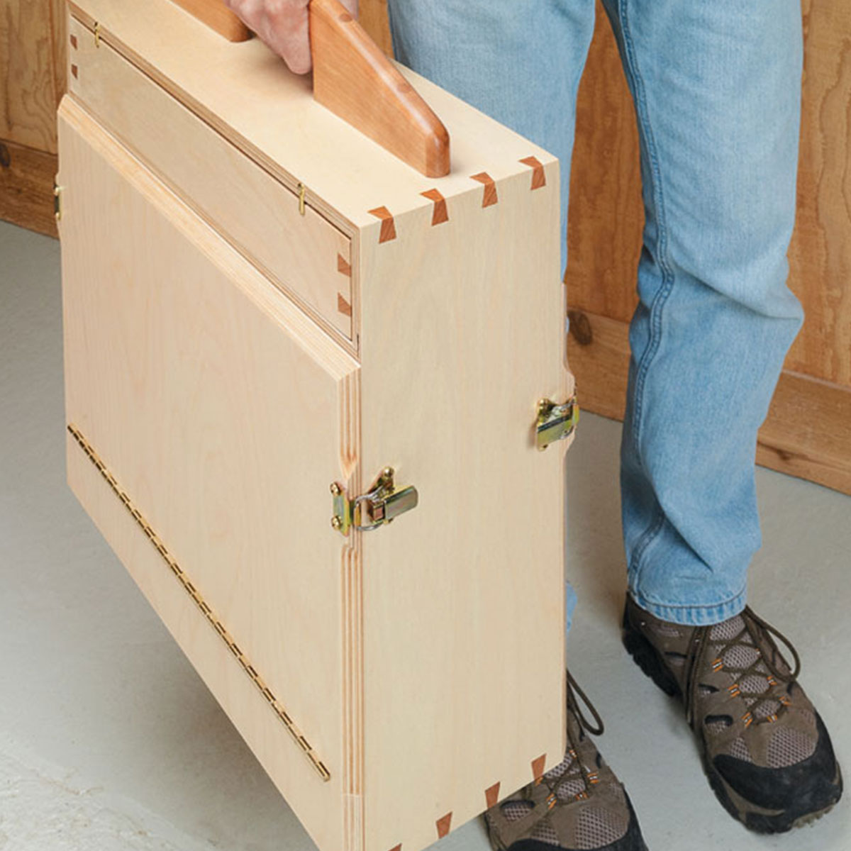Woodsmith Drop-Side Tool Tote Standard Plan & Premium Shop Drawings