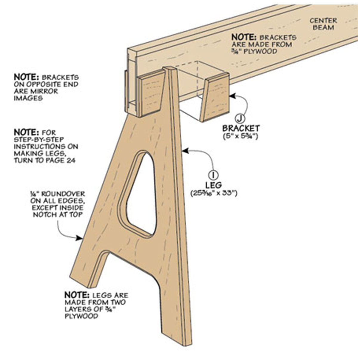 Woodsmith Space-Saving Miter Saw Station Standard Plan & Premium Shop Drawings