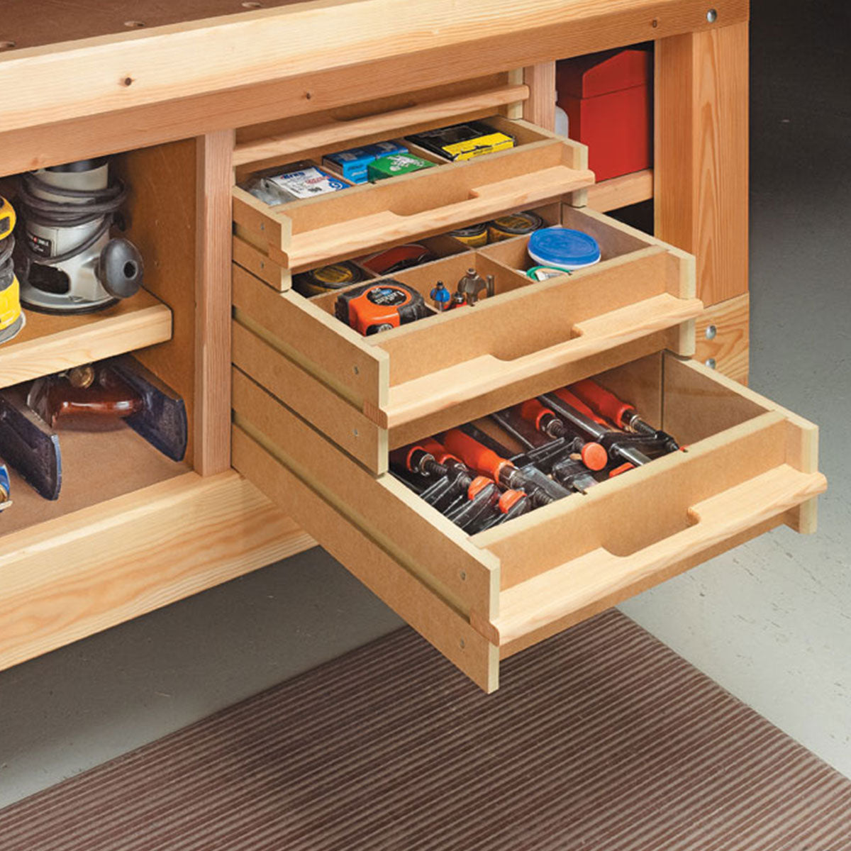 Woodsmith Workbench Storage System Plan