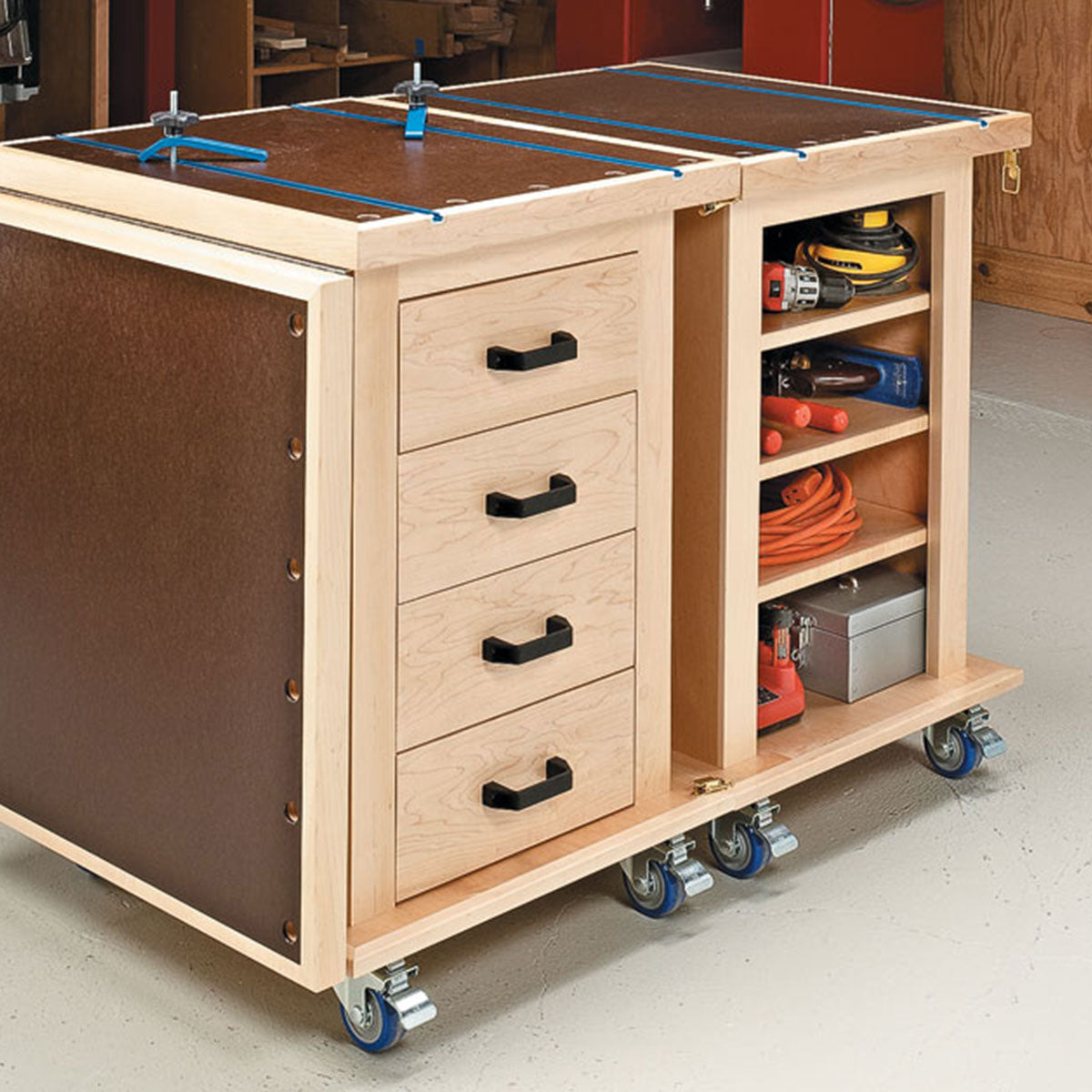 Woodsmith Multifunction Shop Carts Standard Plan & Premium Shop Drawings