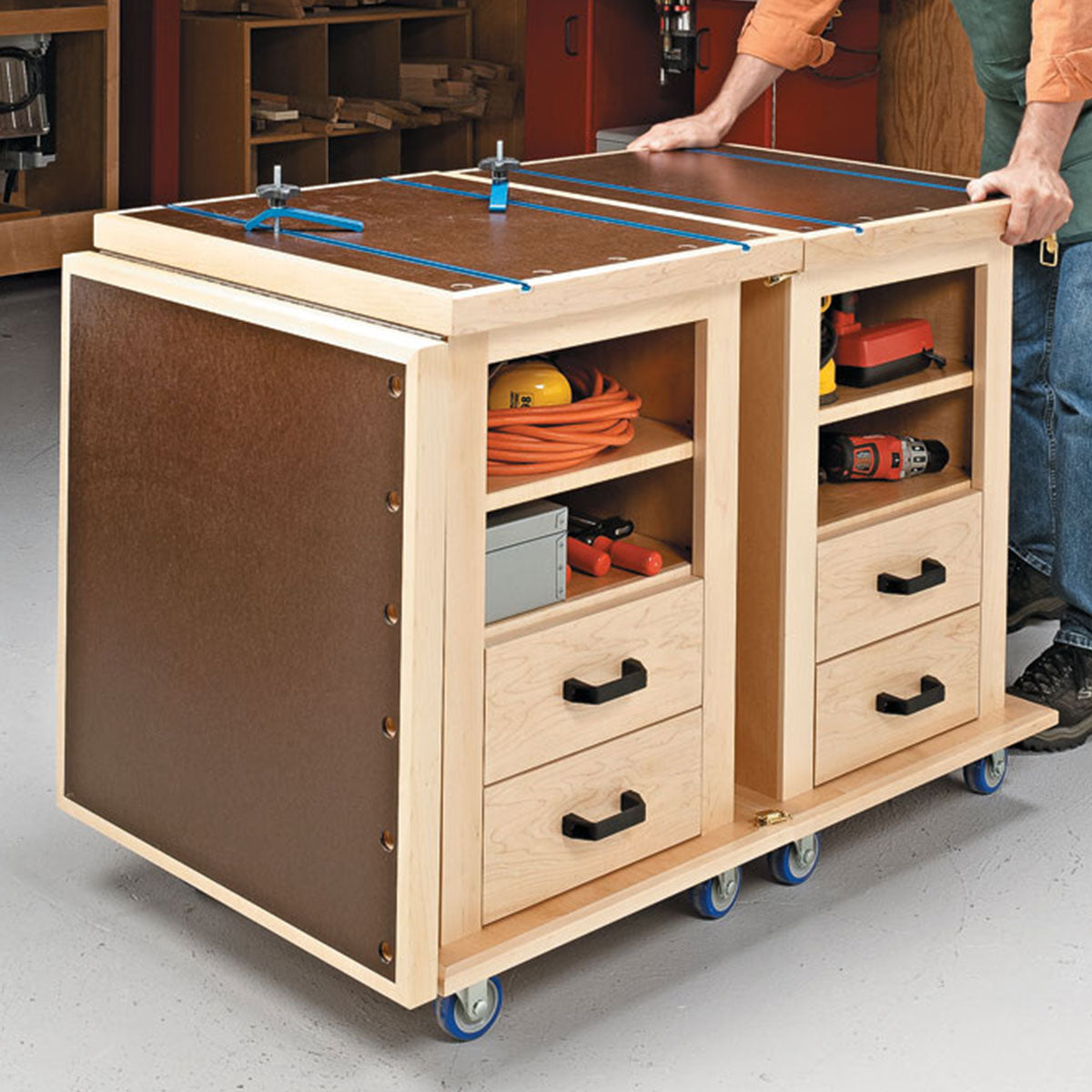 Woodsmith Multifunction Shop Carts Standard Plan & Premium Shop Drawings
