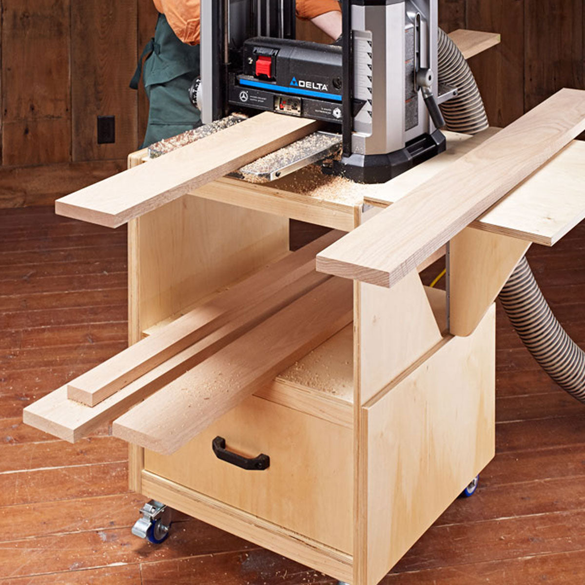 Woodsmith Planer Cart Standard Plan & Premium Shop Drawings