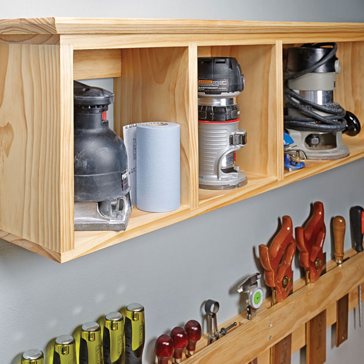 Woodsmith Wall-Mounted Workbench Standard Plan & Premium Shop Drawings