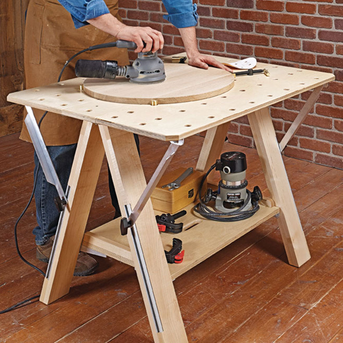 Woodsmith Multifunctional Worktable Standard Plan & Premium Shop Drawings