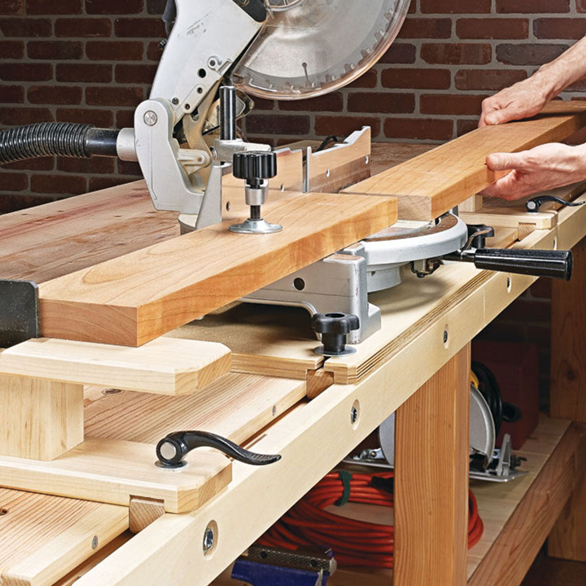 Woodsmith Heavy-Duty Plank Workbench Standard Plan & Premium Shop Drawings