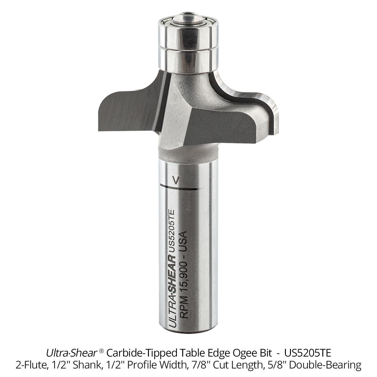 Table Edge Ogee Router Bits - Carbide Tipped - 2 Flute