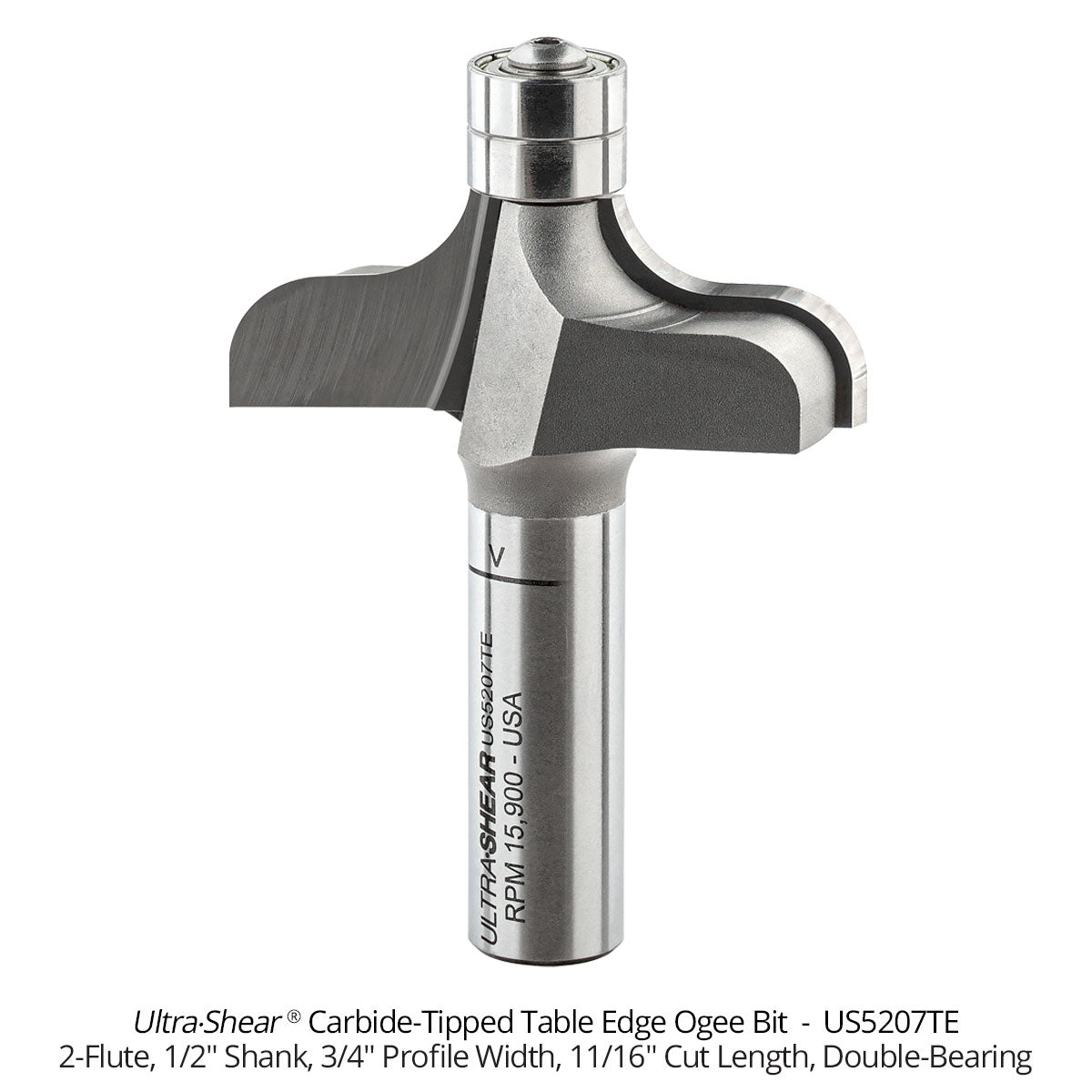 Table Edge Ogee Router Bits - Carbide Tipped - 2 Flute