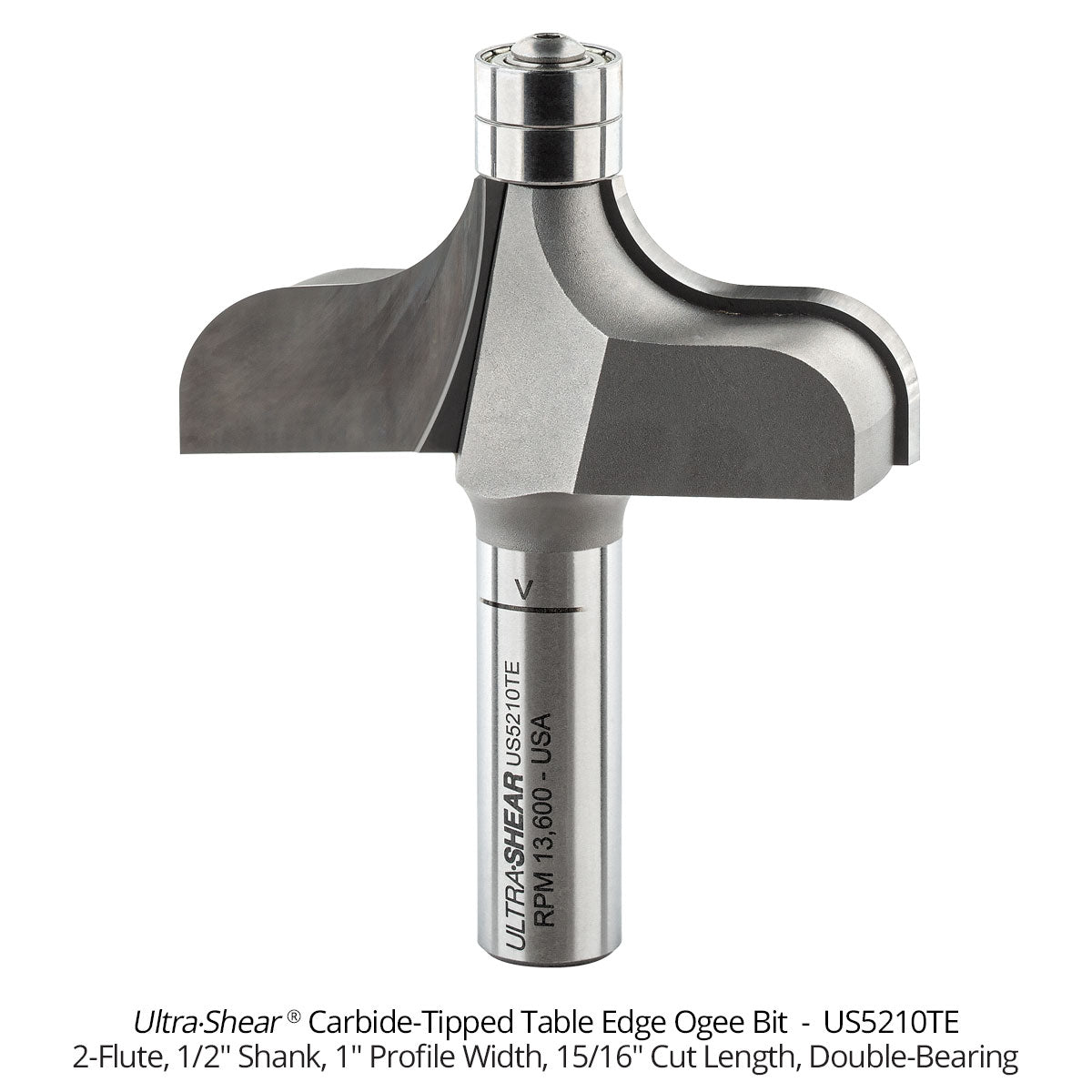 Table Edge Ogee Router Bits - Carbide Tipped - 2 Flute