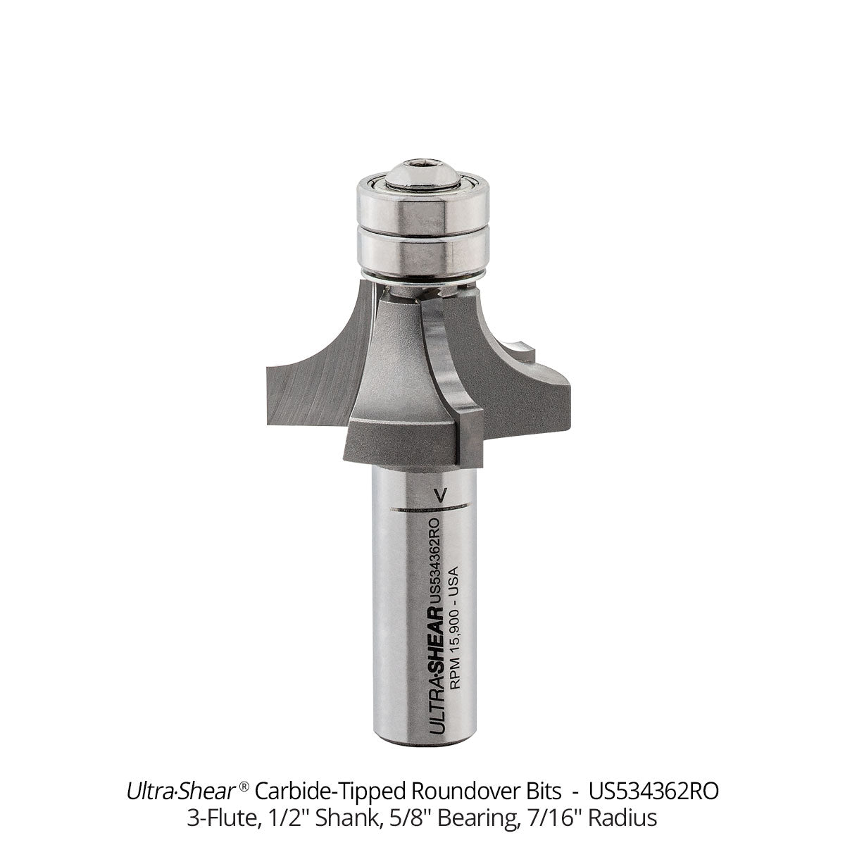 Roundover Router Bits - Carbide Tipped - 3 Flute