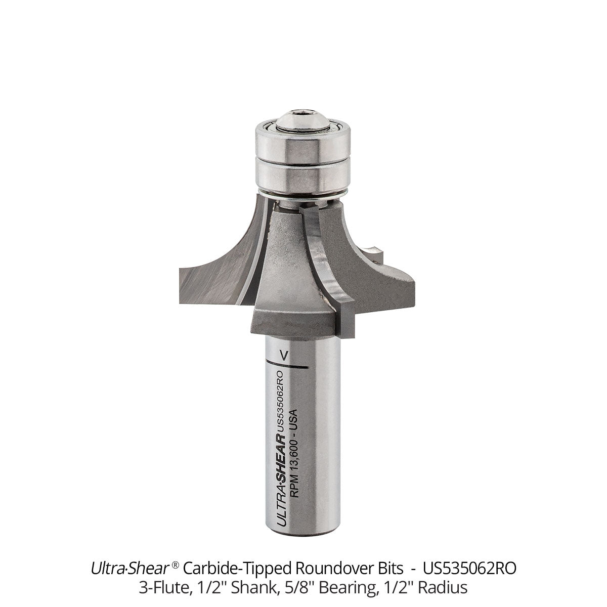 Roundover Router Bits - Carbide Tipped - 3 Flute