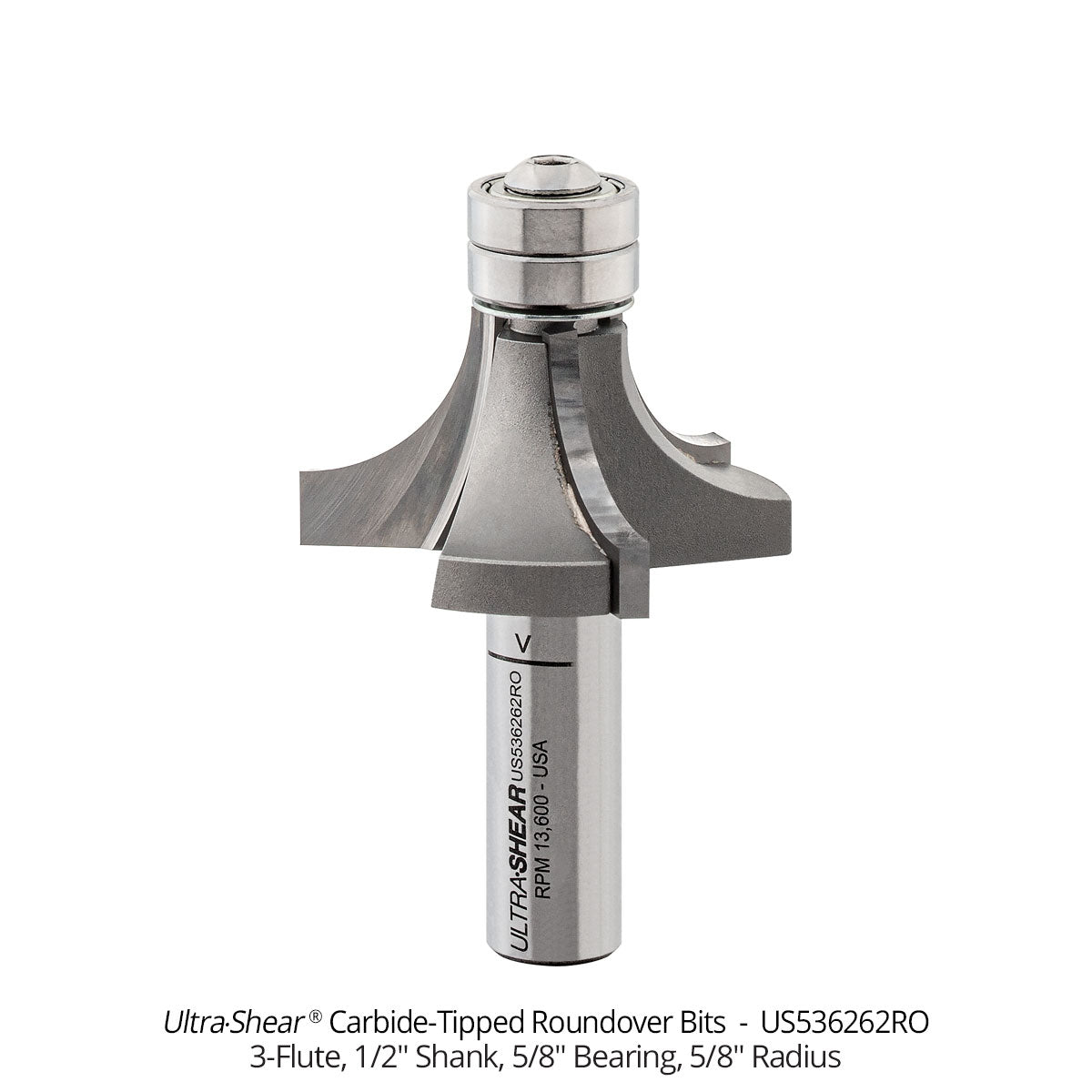 Roundover Router Bits - Carbide Tipped - 3 Flute