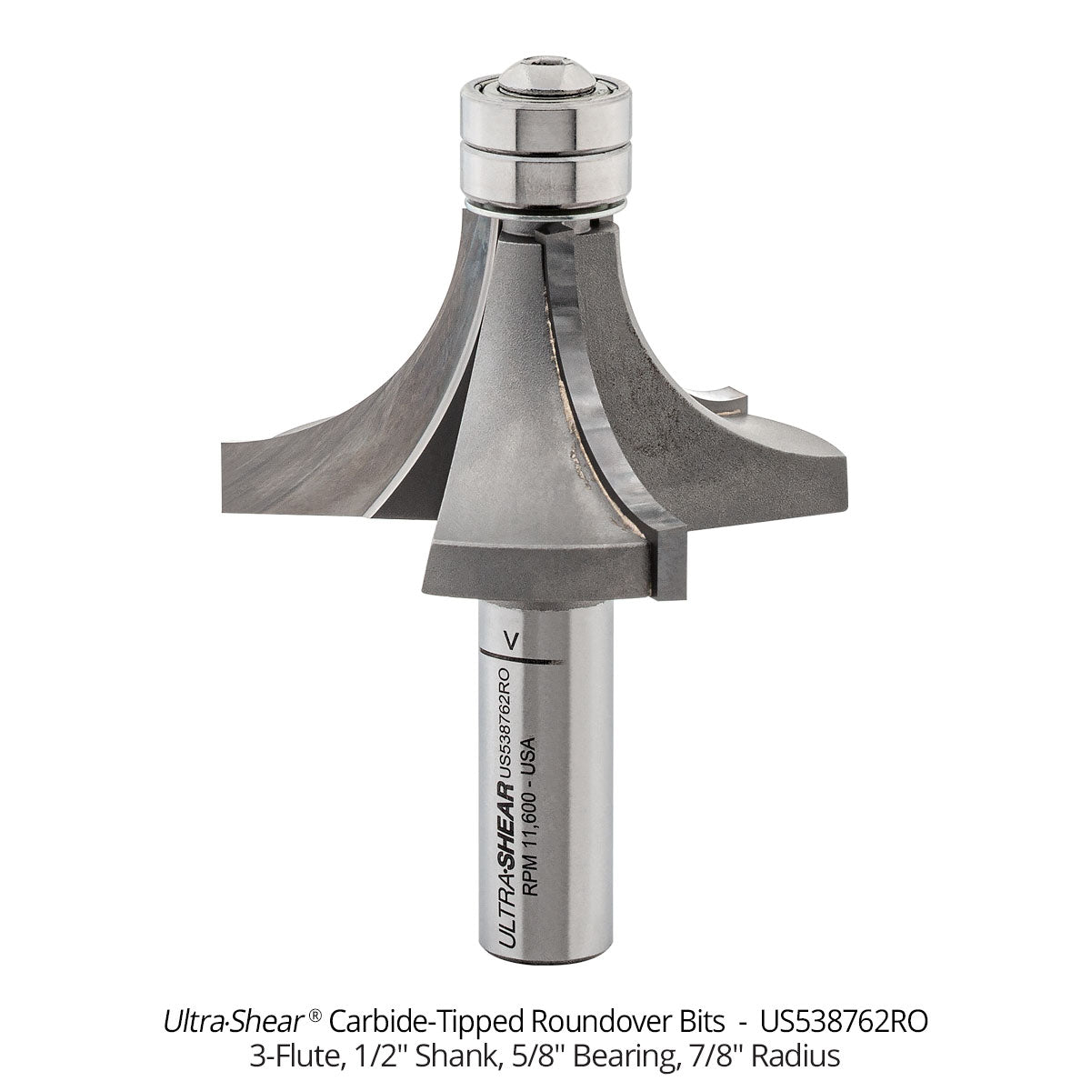Roundover Router Bits - Carbide Tipped - 3 Flute