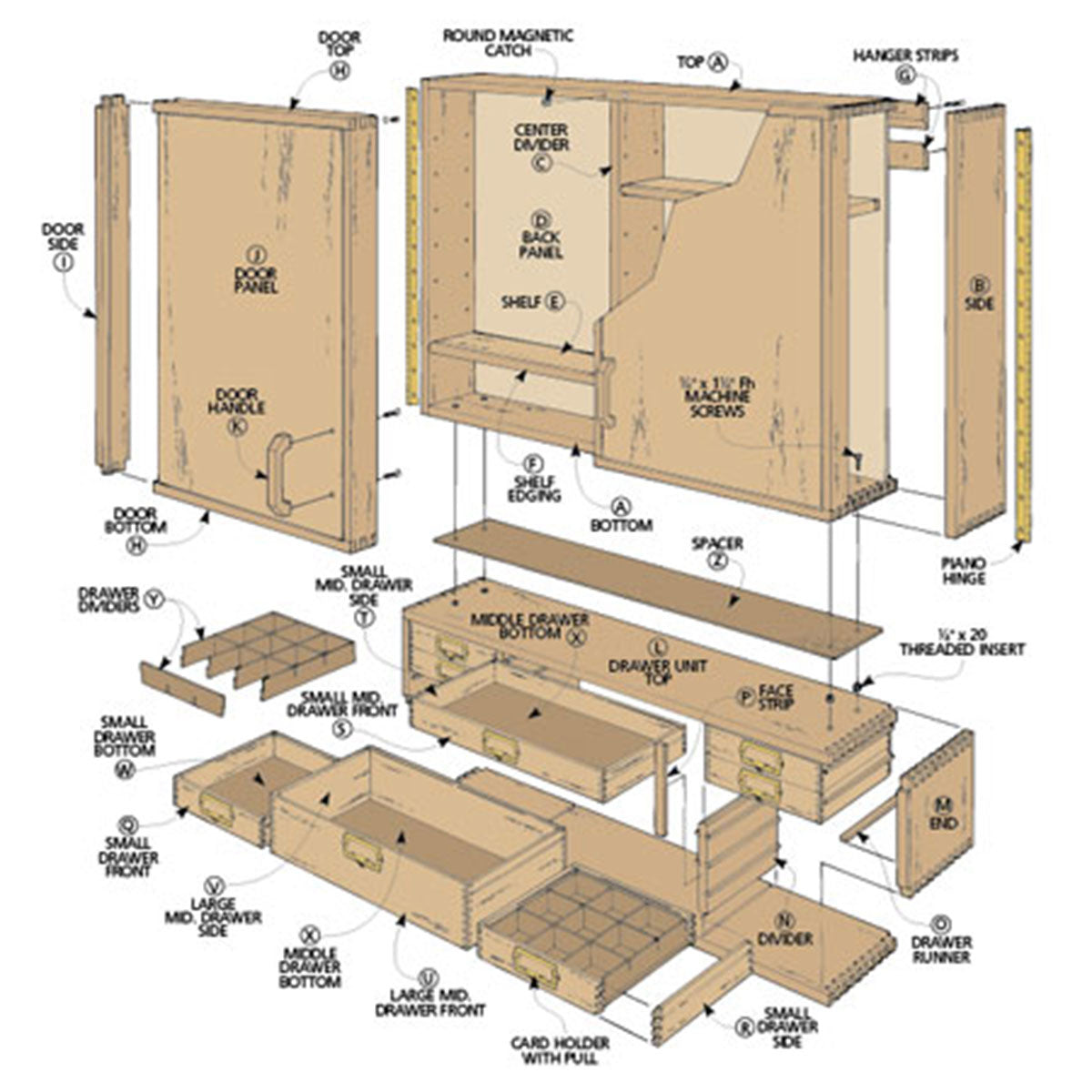 Woodsmith Wall-Hung Tool Cabinet Plan